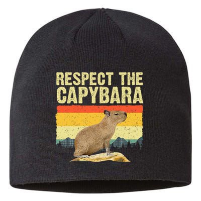 Capybara Art For Women Rodent Animal Lover Capybara Sustainable Beanie