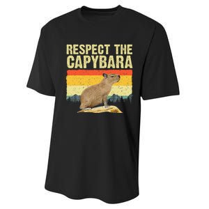 Capybara Art For Women Rodent Animal Lover Capybara Performance Sprint T-Shirt