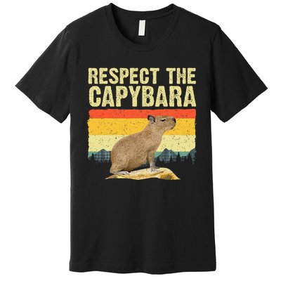 Capybara Art For Women Rodent Animal Lover Capybara Premium T-Shirt