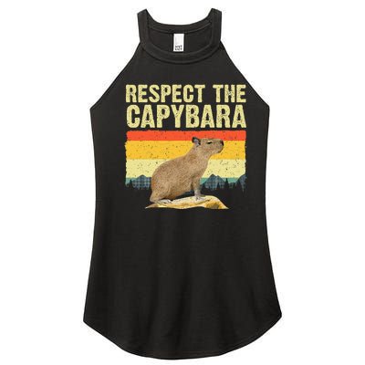 Capybara Art For Women Rodent Animal Lover Capybara Women’s Perfect Tri Rocker Tank