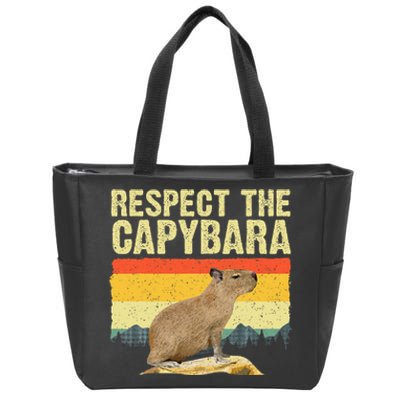 Capybara Art For Women Rodent Animal Lover Capybara Zip Tote Bag