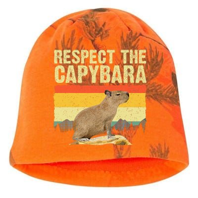 Capybara Art For Women Rodent Animal Lover Capybara Kati - Camo Knit Beanie