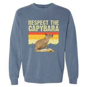 Capybara Art For Women Rodent Animal Lover Capybara Garment-Dyed Sweatshirt