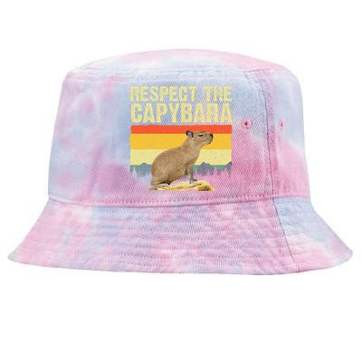 Capybara Art For Women Rodent Animal Lover Capybara Tie-Dyed Bucket Hat