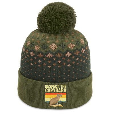 Capybara Art For Women Rodent Animal Lover Capybara The Baniff Cuffed Pom Beanie