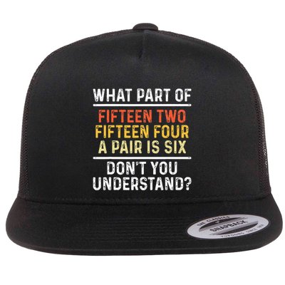 Cribbage Art For Women Board Game Cribbage Player Flat Bill Trucker Hat