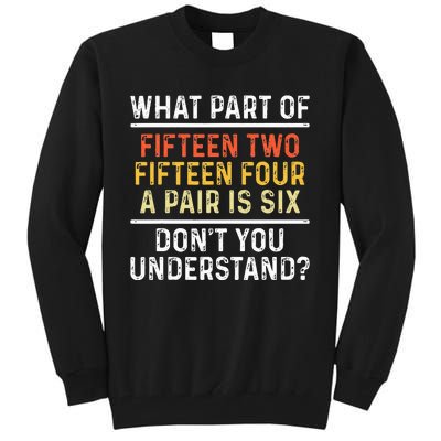 Cribbage Art For Women Board Game Cribbage Player Tall Sweatshirt