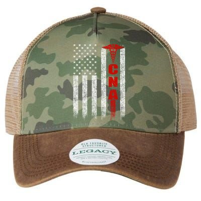 Cna American Flag Patriotic Pride Nurse Gift Legacy Tie Dye Trucker Hat