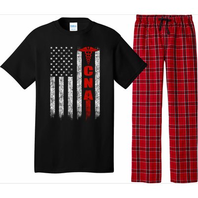 Cna American Flag Patriotic Pride Nurse Gift Pajama Set