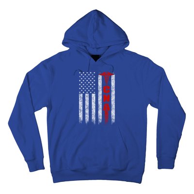 Cna American Flag Patriotic Pride Nurse Gift Hoodie