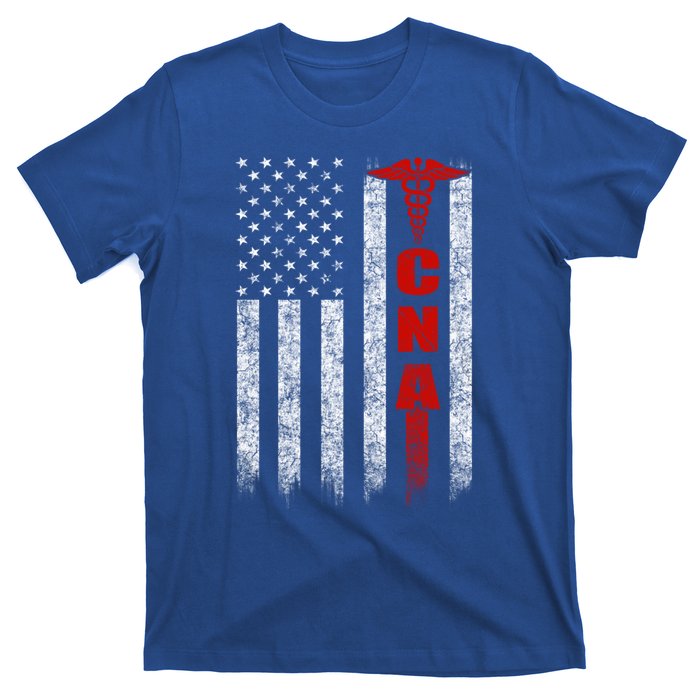 Cna American Flag Patriotic Pride Nurse Gift T-Shirt