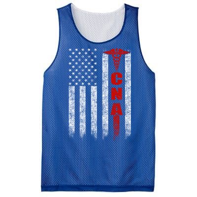 Cna American Flag Patriotic Pride Nurse Gift Mesh Reversible Basketball Jersey Tank