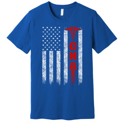 Cna American Flag Patriotic Pride Nurse Gift Premium T-Shirt