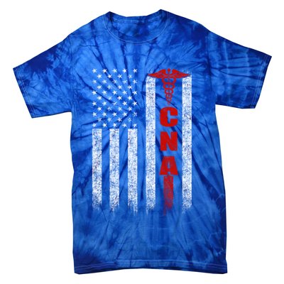 Cna American Flag Patriotic Pride Nurse Gift Tie-Dye T-Shirt