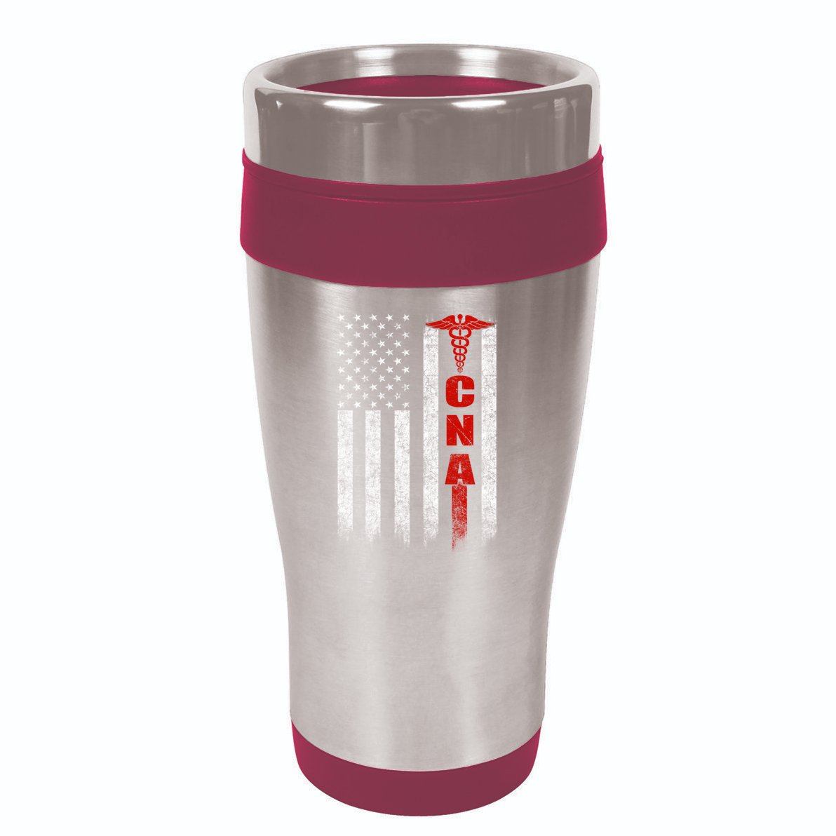 Cna American Flag Patriotic Pride Nurse Gift 16oz Travel Tumbler