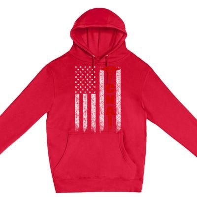 Cna American Flag Patriotic Pride Nurse Gift Premium Pullover Hoodie