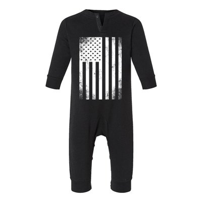 Camouflage American Flag Print Camo Military Tactical Funny Gift Meaningful Gift Infant Fleece One Piece