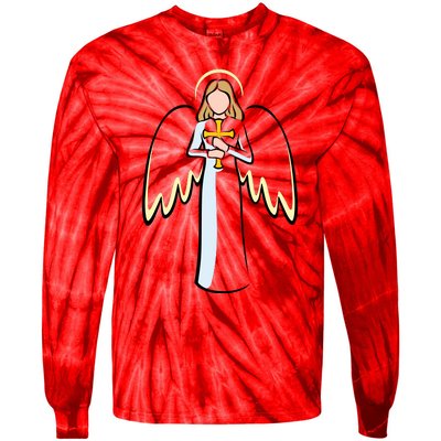 Christmas Angel Faith Christian Jesus Tie-Dye Long Sleeve Shirt