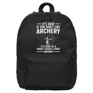 Cute Archery For Men Women Archer Bow Archery Lover 16 in Basic Backpack