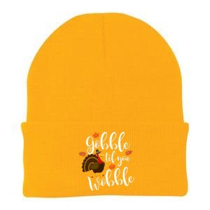 Cute And Funny Gobble Til You Wobble Thanksgiving Turkey Cool Gift Knit Cap Winter Beanie