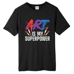 Cool Art For Art Teacher Artist Painter Superpower Tall Fusion ChromaSoft Performance T-Shirt