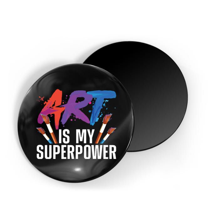 Cool Art For Art Teacher Artist Painter Superpower Magnet