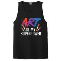 Cool Art For Art Teacher Artist Painter Superpower PosiCharge Competitor Tank