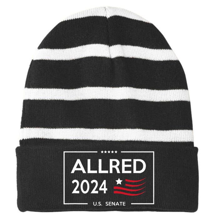 Colin Allred For Senate Texas 2024 Striped Beanie with Solid Band