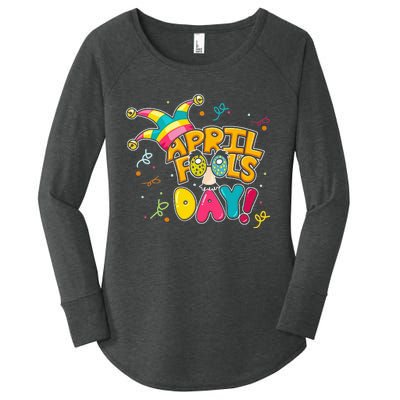 Colorful April Fool's Day Prank Funny Matching Women's Perfect Tri Tunic Long Sleeve Shirt