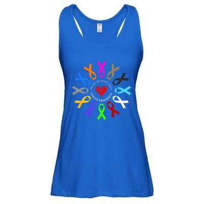 Cancer Awareness Fight Cancer Ribbon Ladies Essential Flowy Tank