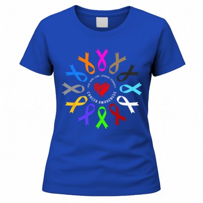 Cancer Awareness Fight Cancer Ribbon Women's T-Shirt