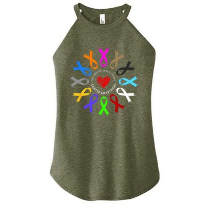 Cancer Awareness Fight Cancer Ribbon Women's Perfect Tri Rocker Tank