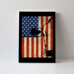 Cow American Flag Cattle Animal Lover Patriotic Gift Canvas