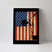 Cow American Flag Cattle Animal Lover Patriotic Gift Canvas