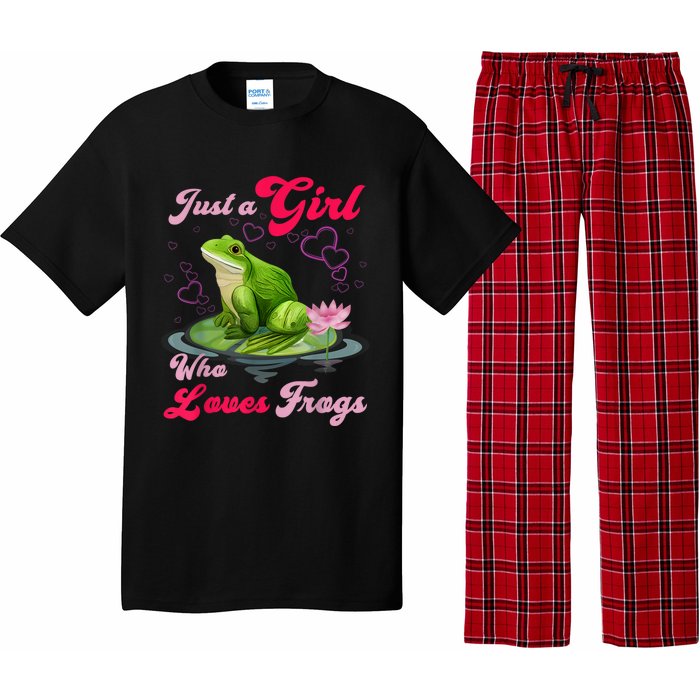 Cute And Funny Just A Girl Who Loves Frogs Pajama Set