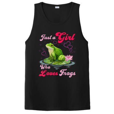 Cute And Funny Just A Girl Who Loves Frogs PosiCharge Competitor Tank