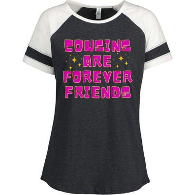 Cousins Are Forever Friends Enza Ladies Jersey Colorblock Tee