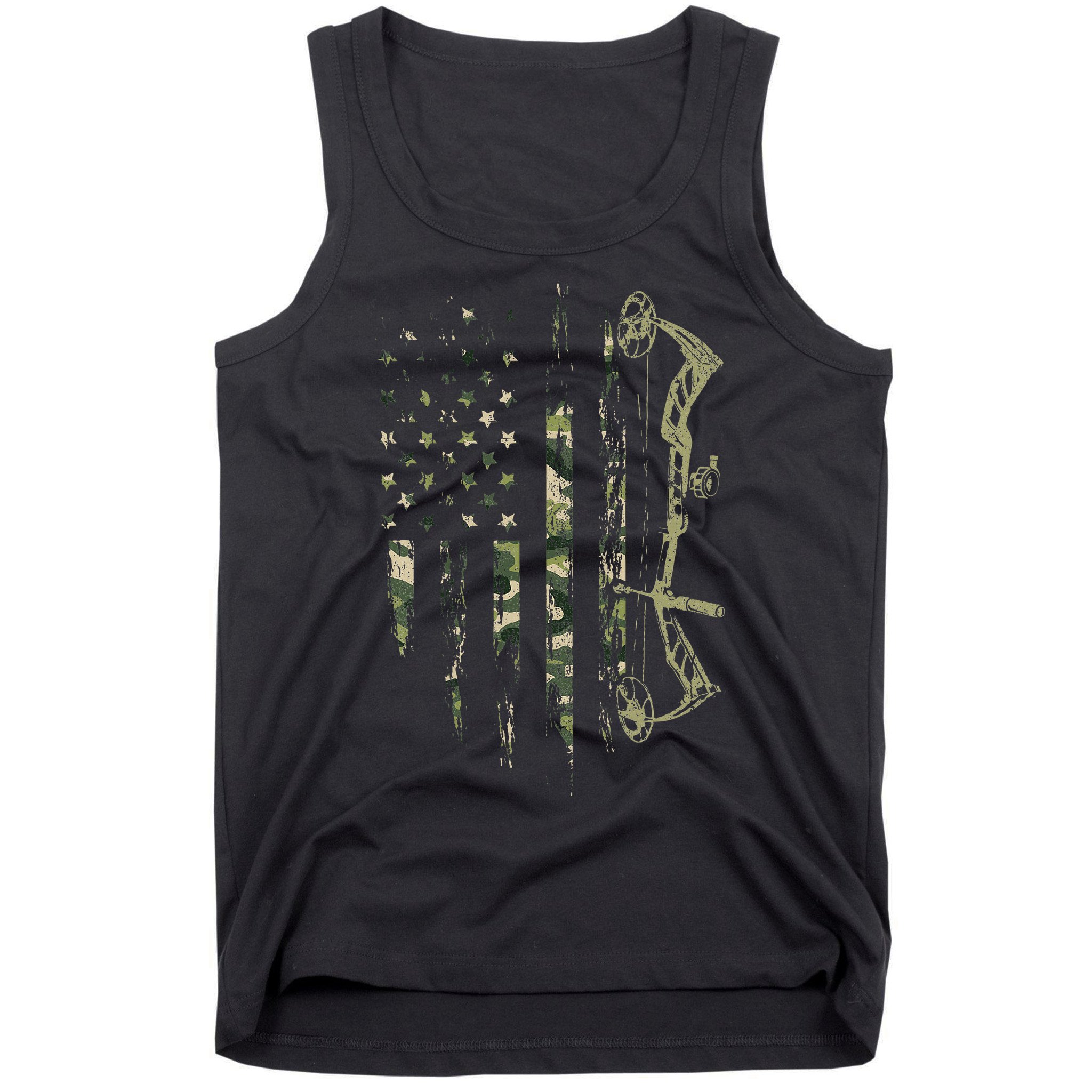 Camo American Flag Bowhunting Bow Archery Deer Hunting Gift Tank Top