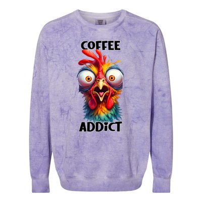 Coffee Addict Funny Turkey Colorblast Crewneck Sweatshirt