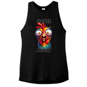 Coffee Addict Funny Turkey Ladies PosiCharge Tri-Blend Wicking Tank