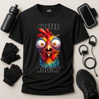 Coffee Addict Funny Turkey Cooling Performance Crew T-Shirt