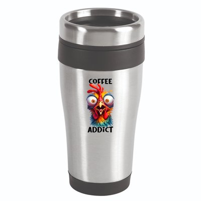 Coffee Addict Funny Turkey 16oz Travel Tumbler