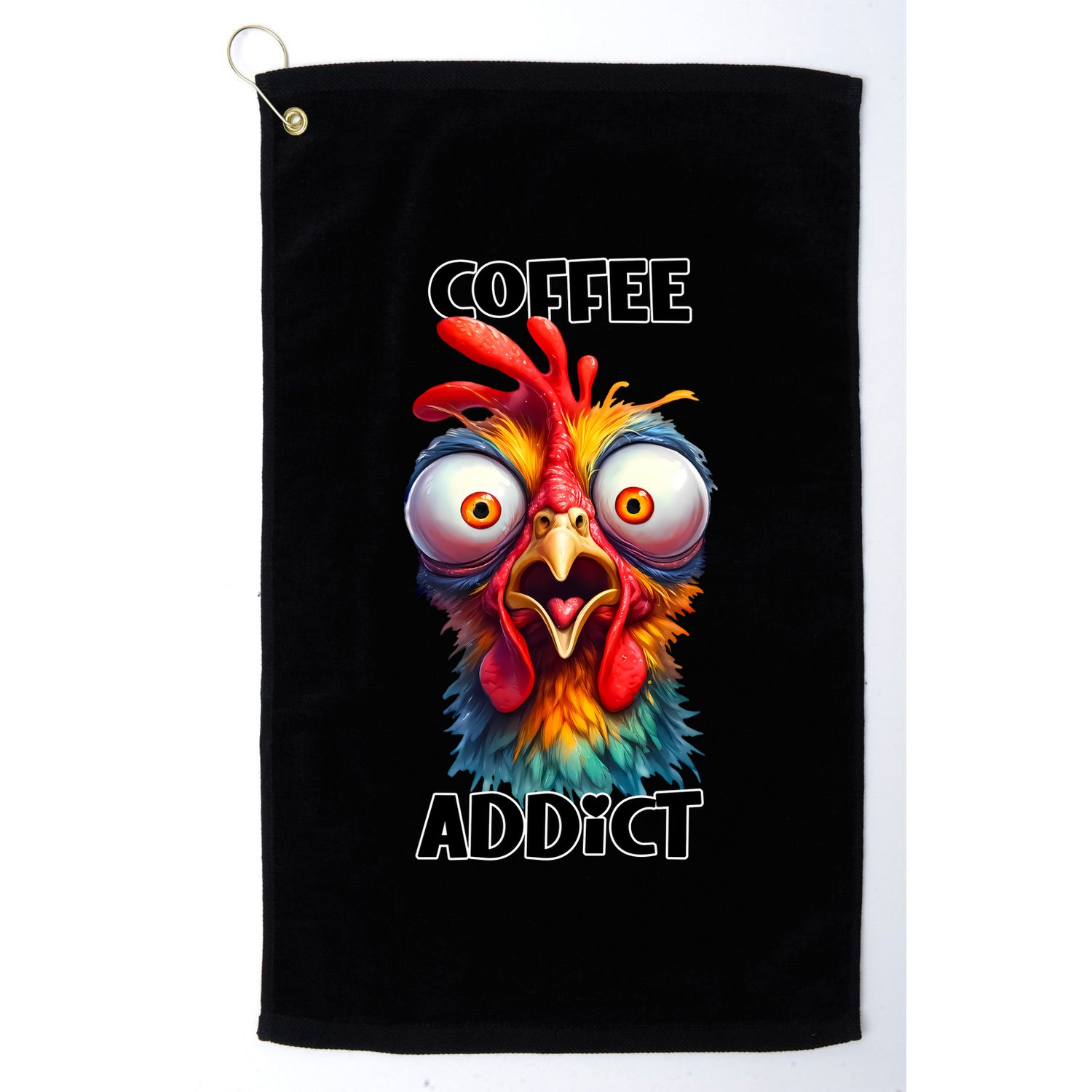 Coffee Addict Funny Turkey Golf Towel