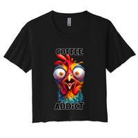 Coffee Addict Funny Turkey Women's Crop Top Tee
