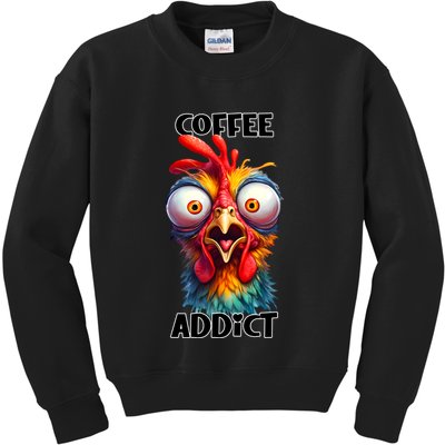 Coffee Addict Funny Turkey Kids Sweatshirt