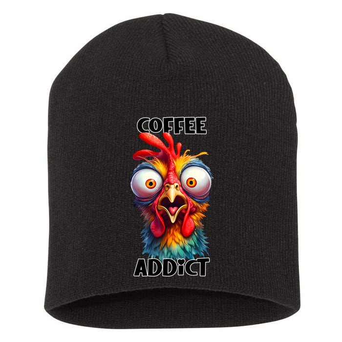 Coffee Addict Funny Turkey Short Acrylic Beanie