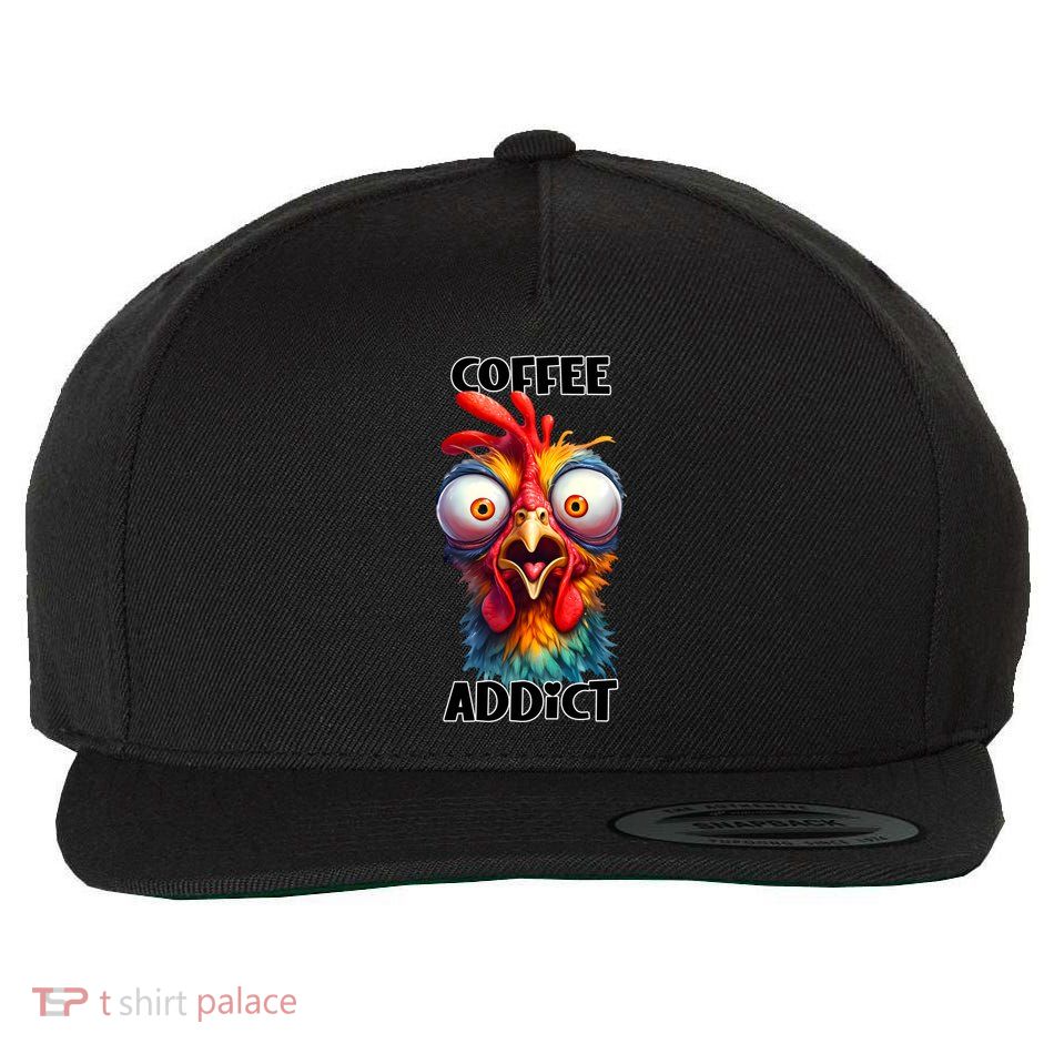 Coffee Addict Funny Turkey Wool Snapback Cap