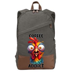 Coffee Addict Funny Turkey Cotton Canvas Backpack