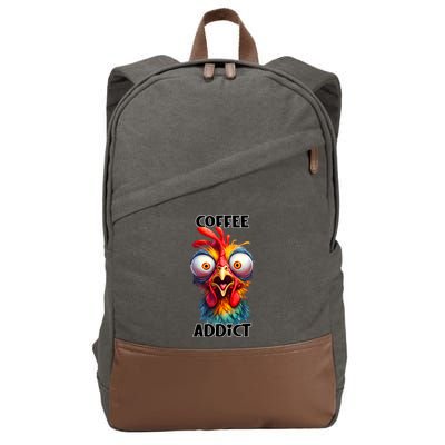 Coffee Addict Funny Turkey Cotton Canvas Backpack
