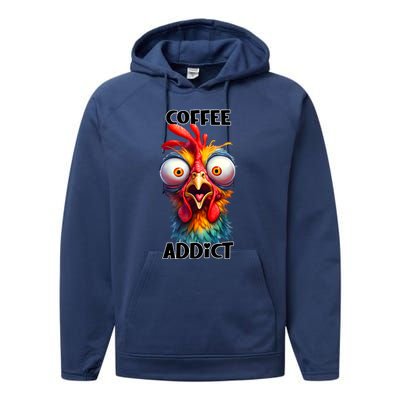 Coffee Addict Funny Turkey Performance Fleece Hoodie